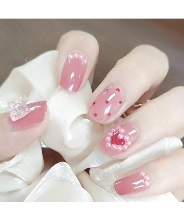 Vorey 500Pcs 3D Pink Multi Shapes Pearls Nail Charms - Nail Art DIY Crafts and Jewelry Accessories - Buy Online on SooperMarket.com