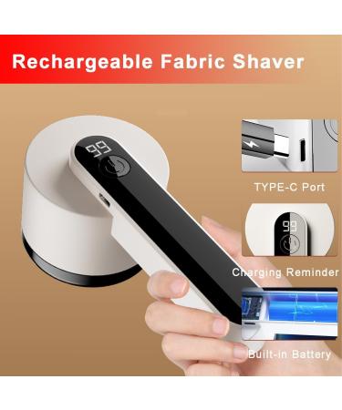 Rechargeable Fuzz Remover & Fabric Shaver - Electric Lint Remover with 6 Leaf Blades for Clothing Sweaters & Furniture - Purple Trimmer for Pilling - Buy Online on SooperMarket.com