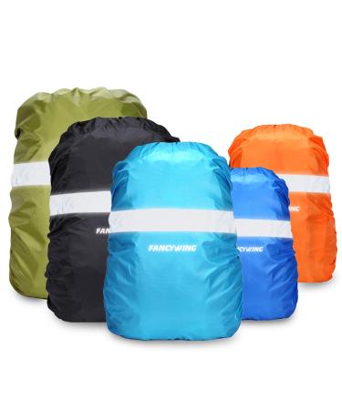 FANCYWING Waterproof Backpack Rain Cover with Reflective Strap Upgraded 10-90L Non-Slip Rainproof Backpack Cover for Hiking Camping Hunting Rain Cycling etc. ARMY-GREEN XL(For 65L-90L Backpack)