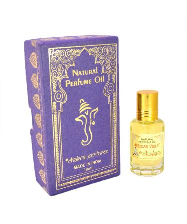 Chakra African Violet Natural Perfume Oil - 10 ml - Roll on Bottle