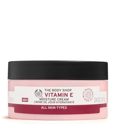 The Body Shop Vitamin E Moisture Cream   Fast Absorbing   Hydrates  Moisturizes and Protects   For All Skin Types   3.4 oz