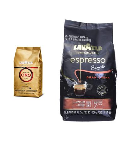 Lavazza Espresso Qualita Oro Beans 1000gm & Espresso Gran Crema Beans 1000gm(Packaging May Vary)