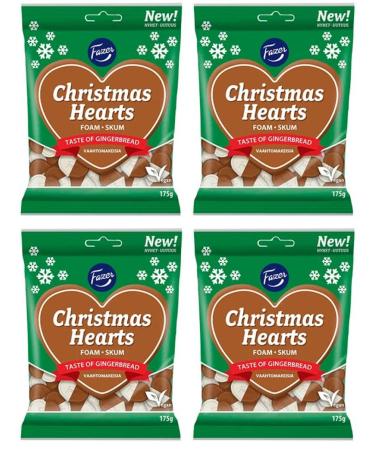 Fazer Christmas Hearts Chocolate 4 Packs of 175g 24.8oz