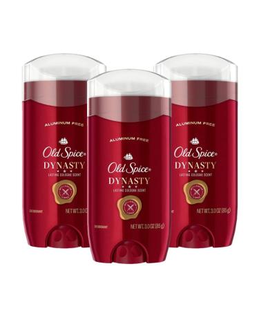Old Spice Aluminum Free Dynasty Cologne Scent 48 Hour Protection Deodorant - 3 Ounce (Pack of 3)