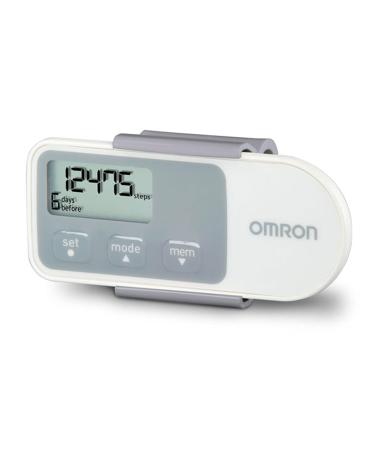 Omron Tri-Axis Alvita Pedometer - Step and Activity Tracker - White, HJ-320