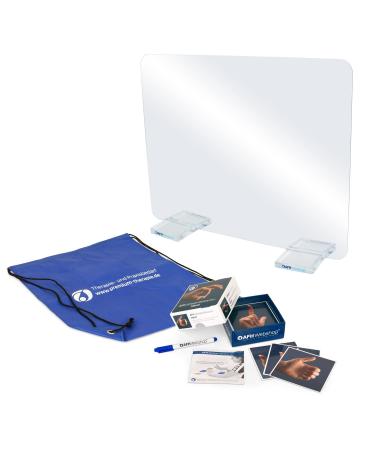 AFH T-Mirror Premium | Medium | 49.5 cm x 38.5 cm | Mirror (feet: transparent | with picture cards hand) including carrying bag