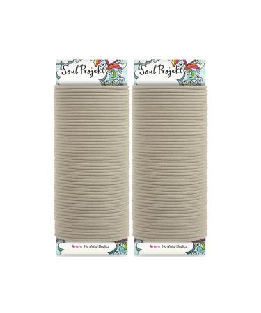 Soul project hair tie elastic blond 100 pieces 4mm no metal hair tie for many hair types braids ponytail and bun school work or gym hair bands for girls women light blonde 4mm