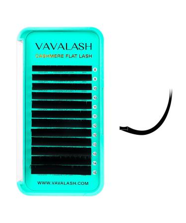 VAVALASH Cashmere Faux Mink Ellipse Flat Lashes 0.15 0.2mm C D Curl 6-17mm Soft Lightweight Classic Lash Extensions Matte Split Tip Natural Eyelash Extensions Professional Salon Use(0.15-D-8-15mm) 0.15-D 8-15mm