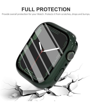 Fullife 6-Pack Waterproof Case for Apple Watch Series 7/8 45mm with Tempered Glass Screen Protector - Full Protective Hard PC Bumper Case - 6 Colors - Buy Online on SooperMarket.com