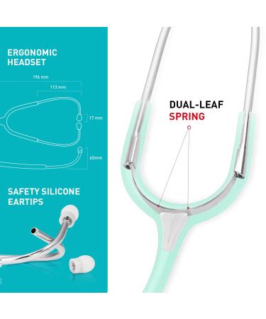 Buy SCIAN Dual Head Stethoscope for Nurses & Doctors - Classic Stainless Steel Medical Supplies with Carrying Bag - Pearlescent Green - Ship Worldwide - Buy Online on SooperMarket.com