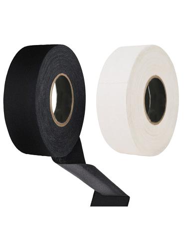 Eterspr 2 Roll Hockey Band Tapes non-slip hockey handle hockey sports handle band handlebar band for badminton handle golf rod roll hockey 2.5cm 20m (black white)