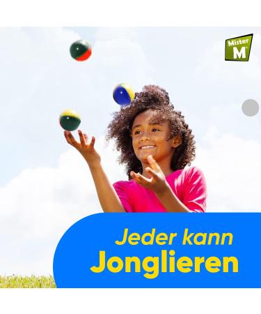 Mister M Juggling Balls - 3 Eco-Friendly Balls in Beige Jutesack | Waterproof Easy to Grab | Ideal for Beginners & Professionals | Includes App & Online Video Tutorial - Buy Online on SooperMarket.com