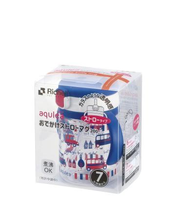 Richell Aqulea Outing Straw Mug 200ml Navy - BPA-Free Leakproof Travel Cup - Buy Online on SooperMarket.com
