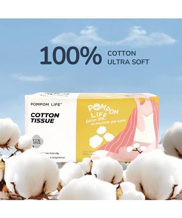 POMPOM LIFE Ultra Soft Disposable Face Towel 300 Count - Unscented & Chemical Free, Ideal for Baby and Adult Sensitive Skin - Lint Free Makeup Remover Wipe - Buy Online on SooperMarket.com