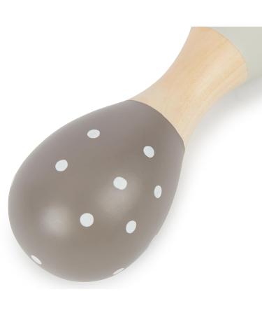 Bieco Baby Rassel Wood Hedgehog & Dumbbell Rattles | 2 Set | 19 cm | Musical Instruments for Children | Montessori Rattles for Baby 0-6 Months & 1 Year+ - Buy Online on SooperMarket.com