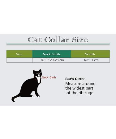 AIXI Cat Collar with Safety Belt and Bell - Heart Bling Design - 8-11 Inches - Black - Buy Online on SooperMarket.com