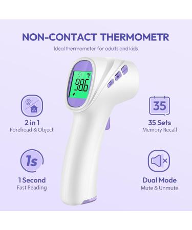 Buy No-Touch Forehead Thermometer for Adults Kids & Babies - Instant Reading Fever Alarm LCD Display - Fast International Shipping - Buy Online on SooperMarket.com