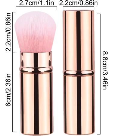 Teksome Portable Makeup Brush Travel Telescopic Cosmetics Brushes - Beginner Friendly Powder Brush for Foundation Sunscreen Bronzing Powder Gold - Buy Online on SooperMarket.com
