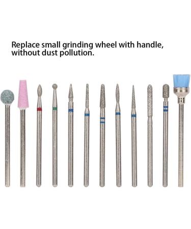 Dekaim Nail Drill Bit Set | 12pcs Tungsten Alloy Nail Polishing Drill Bits for Manicure & Pedicure - Type A - Buy Online on SooperMarket.com