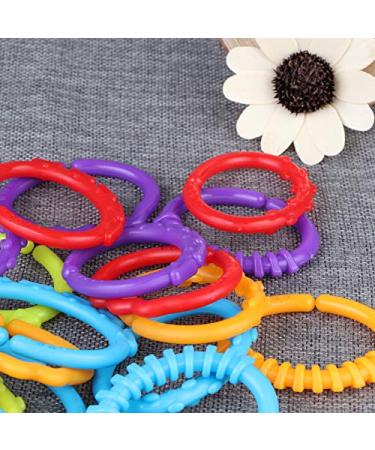 24pcs Rainbow Teething Rings for Babies | Safe Gift & Toy | International Shipping - Buy Online on SooperMarket.com