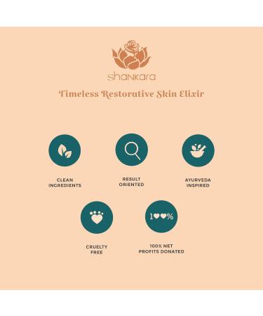 Shankara Timeless Restorative Skin Elixir - 2-in-1 Ayurvedic Anti-Aging Serum & Kumkumadi Face Oil with Red Gold Saffron Vitamin C & Sandalwood - Nourish Skin Naturally - Buy Online on SooperMarket.com