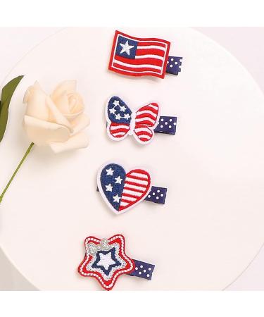 American Flag Hair Clips - Patriotic 4th of July Independence Day Accessories for Kids - Buy Online on SooperMarket.com