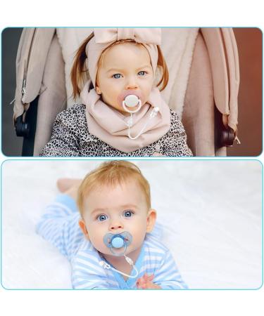 Vicloon Baby Dummy Clips 5 Pcs - BPA Free Soother Pacifier Chain Holder for Boys and Girls - Transparent Teether Toy Holder - Buy Online on SooperMarket.com