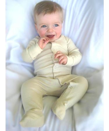 L'Ovedbaby Girls' Organic Snap Footie 6-9 Months - Buttercream - Buy Online on SooperMarket.com