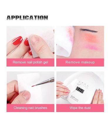 Sularpek 650 Pcs Nail Wipes Cotton Pads for Gel Polish Removal with Cuticle Pusher - Lint Free Nail Art Polish Remover - Buy Online on SooperMarket.com