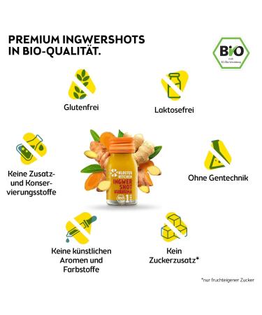 Buy Monastery Kitchen Bio Ingwer Shot Kurkuma - 28x30ml Vegan Turmeric & Ginger Shots | Natural & Additive-Free Energy Boost - Buy Online on SooperMarket.com