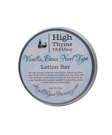 Vanilla Bean Noel Type Moisturizing Lotion Bar 1.5 Ounce Waterless Lotion Bar for Dry Skin