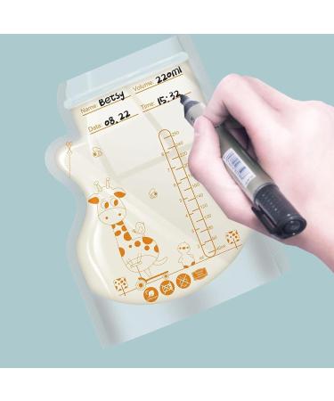 Breast Milk Storage Bags 250ml - 40 Pack | Freezer Safe Baby Milk Bags | Ideal for Bottle Warmer - Buy Online on SooperMarket.com
