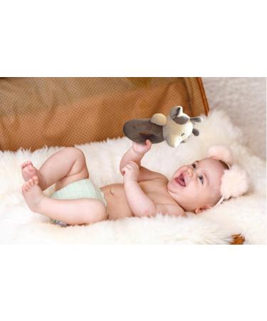 X-Large Premium Baby Rattle Teether by LittleFoot Nation - BPA Free, Extra Soft Plush Cow Teether for Safe Teething and Hand-Eye Coordination Development - Buy Online on SooperMarket.com