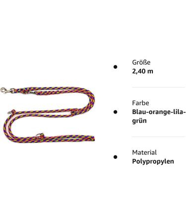 Double Dog Leash for Medium Dogs - 2.40m Practice Line in 39 Colors | Durable & Stable Up to 45kg - Buy Online on SooperMarket.com