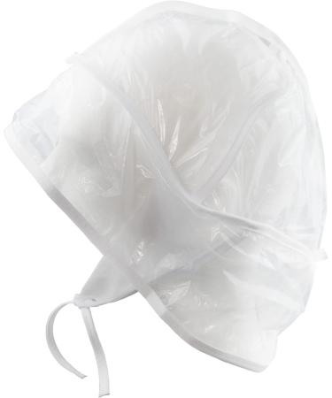 Waterproof Foldable Travel Rain Bonnet Hat 2 Pack - White | One Size with Ties - Buy Online on SooperMarket.com