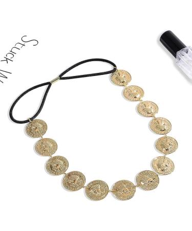 Yalice Elastic Flapper Head Chain Hair Gold Coin Headband for Women and Girls - Buy Online on SooperMarket.com