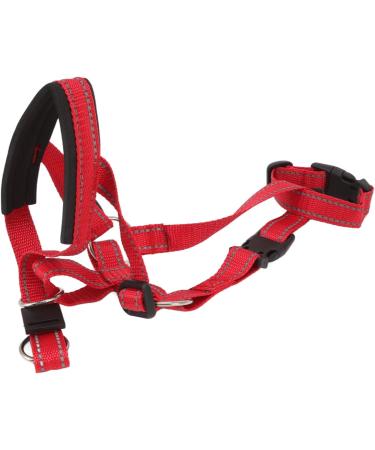 Dog Handlebar Halter with Seat Belt - XL Red Pet Harness Prevents Pulling on Outdoor Walks - Buy Online on SooperMarket.com