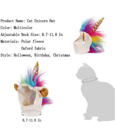 Delifur Dog Costume Unicorn Hat for Cats and Small Dogs - Halloween Cosplay Mane Cap - Buy Online on SooperMarket.com