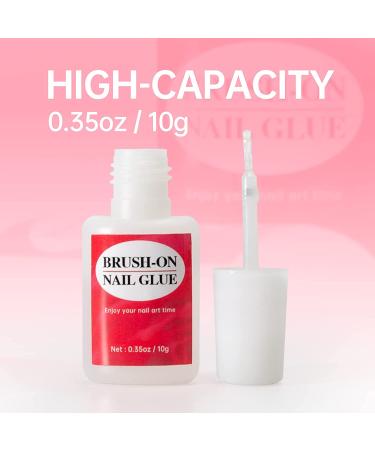 Brush-On Nail Glue for Acrylic & Press On Nails - 4pcs Strong Adhesive for Long-Lasting, Professional Results - Buy Online on SooperMarket.com