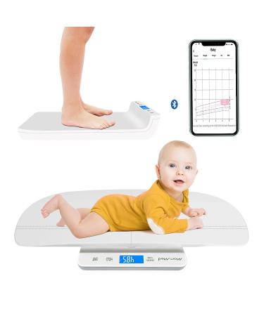 Digital baby scale Bluetooth toddler scale multifunction scale for pets and toddlers in pounds and ounces baby weight scales with baby fit app bluetooth (with app)