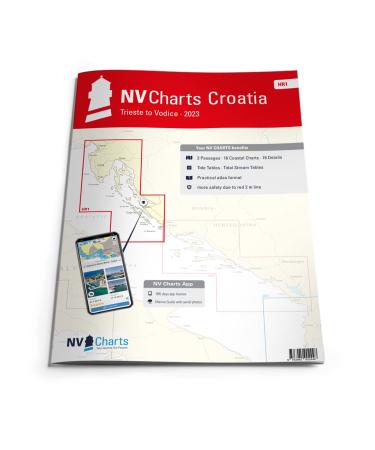 NV Atlas Croatia HR 1 with app license - nautical chart Croatia - Trieste to Vodice with Pula Rijeka and Zadar