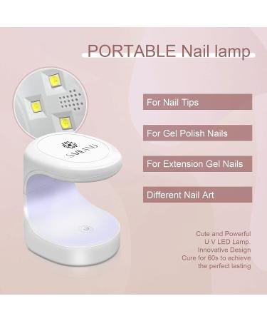 SAVILAND Gel X Nail Polish Kit - White Black Glitter Set with Coffin Tips | Base & Top Coat, Nail Glue, Lamp | DIY Nail Art Extension Tool Kit - Buy Online on SooperMarket.com