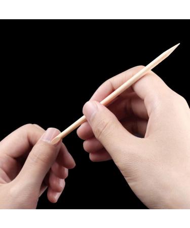 300 PCS Double Sided Wooden Orange Sticks for Manicure & Pedicure - Buy Online on SooperMarket.com