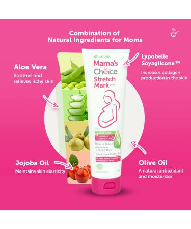 Mama's Choice Stretch Mark Cream for Pregnant Moms - Prevents & Reduces Stretch Marks, Soothes Itchy Skin - Paraben & Alcohol Free - 3.38 oz - Buy Online on SooperMarket.com