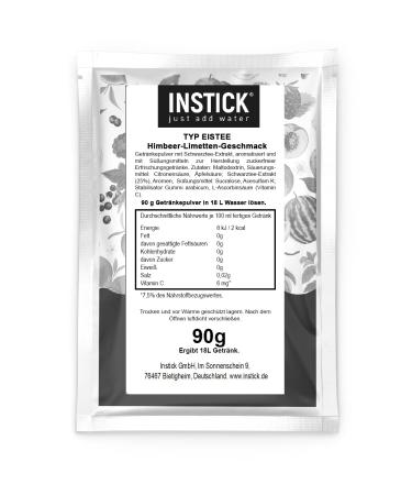 Intick Sugar-Free Instant Iced Tea Powder - Raspberry & Lime Black Tea | Vegan Low-Calorie Drink Pack for 18L | Refreshing Flavored Beverage with Vitamin C - Buy Online on SooperMarket.com