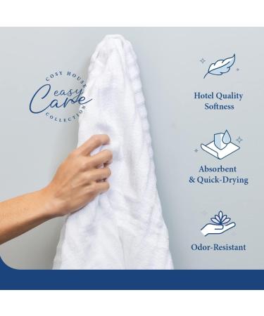Luxury Bamboo Blend Washcloth Set - Ultra Soft & Absorbent - 2-Pack Grey - Cosy House Collection - Buy Online on SooperMarket.com