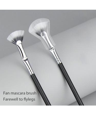 Dolly Mascara Fan Brush Set for Natural Lifted Effects - Angled Eyelash Makeup Tools (2 PCS) - Buy Online on SooperMarket.com