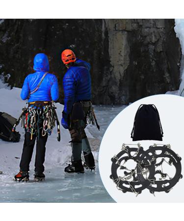 Zjrung Spikes for Mountain Shoes - 16x16cm Black Ice Claws for Snow & Hiking - Ultimate Outdoor Shoe Chains for Climbing & Slippery Conditions - Buy Online on SooperMarket.com