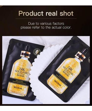 24k Gold Mask Sheet Mask Niacinamide Mask Nourishing & Moisturizing Hyaluronic Acid Mask Skincare For All Skin Types - Buy Online on SooperMarket.com