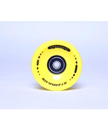 FREEDARE 70mm Longboard Wheels with ABEC-7 Bearings and Spacers (Set of 4) - Yellow - Buy Online on SooperMarket.com